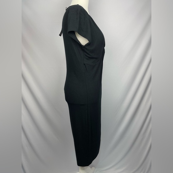Sofia Vergara black twist front ribbed Dress women’s size M - Picture 5 of 16